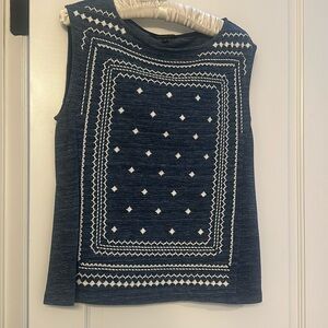 Banana Republic denim cloth sleeveless shirt
